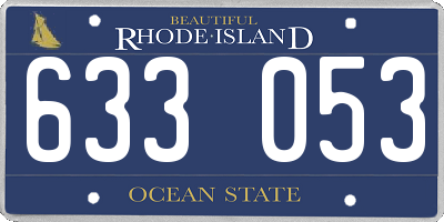 RI license plate 633053