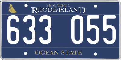 RI license plate 633055