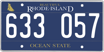 RI license plate 633057