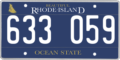 RI license plate 633059