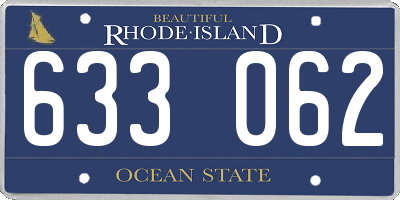 RI license plate 633062