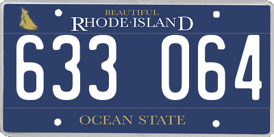 RI license plate 633064