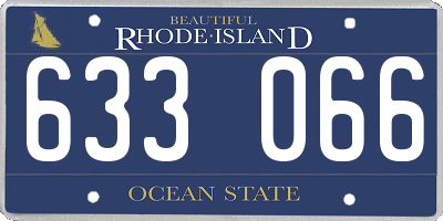 RI license plate 633066