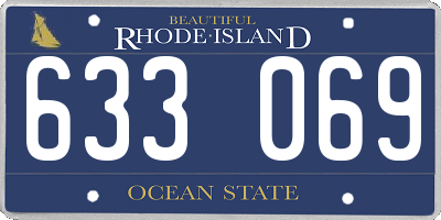 RI license plate 633069