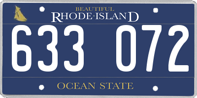 RI license plate 633072
