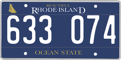 RI license plate 633074