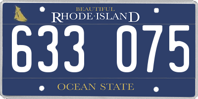 RI license plate 633075