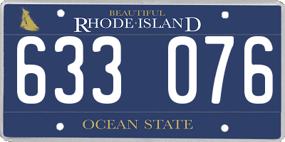 RI license plate 633076