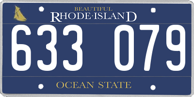 RI license plate 633079
