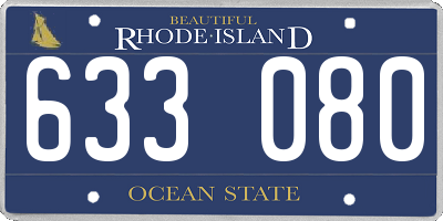 RI license plate 633080