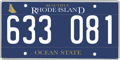 RI license plate 633081