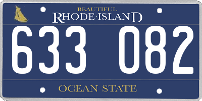 RI license plate 633082
