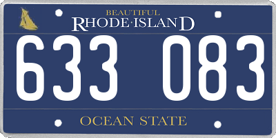 RI license plate 633083