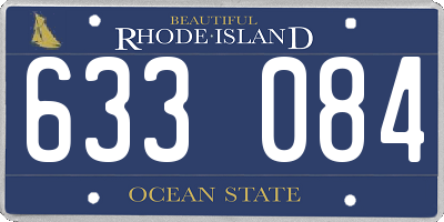 RI license plate 633084