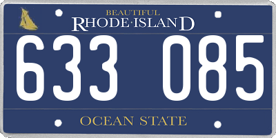 RI license plate 633085