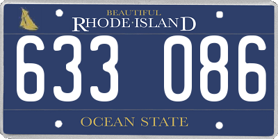 RI license plate 633086