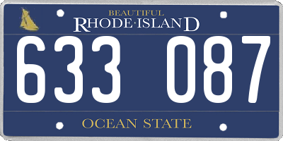RI license plate 633087