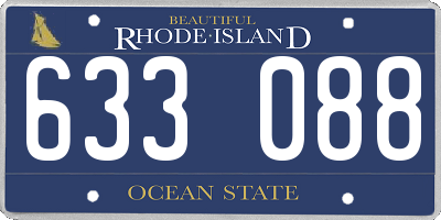 RI license plate 633088