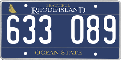 RI license plate 633089
