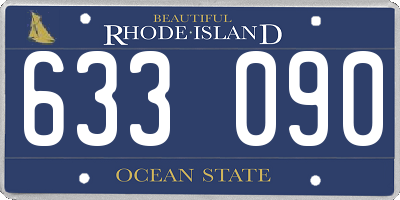 RI license plate 633090
