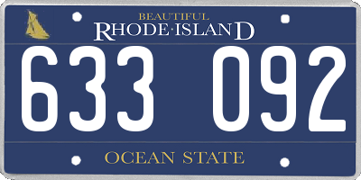 RI license plate 633092