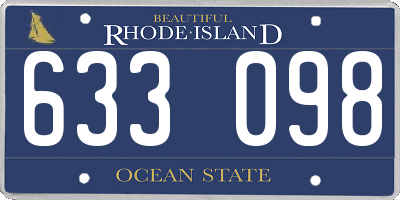 RI license plate 633098