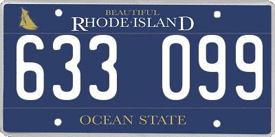 RI license plate 633099