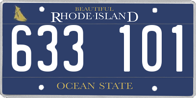 RI license plate 633101