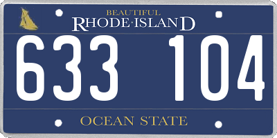 RI license plate 633104