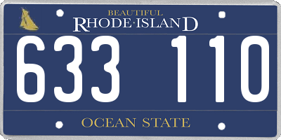 RI license plate 633110