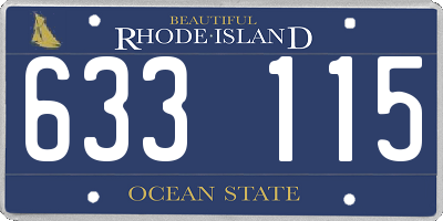 RI license plate 633115