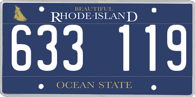 RI license plate 633119