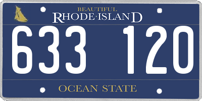 RI license plate 633120