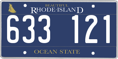 RI license plate 633121