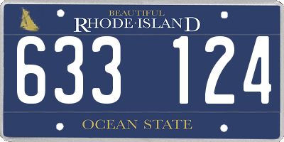 RI license plate 633124