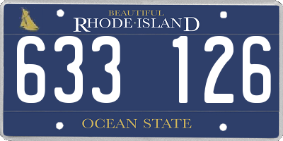 RI license plate 633126
