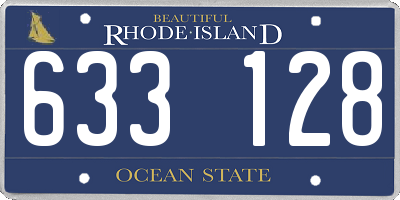 RI license plate 633128