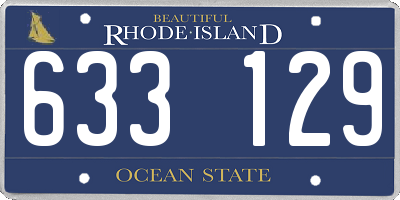 RI license plate 633129