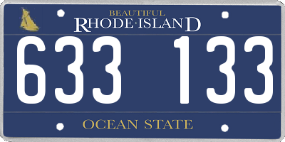 RI license plate 633133