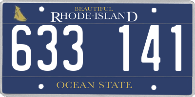 RI license plate 633141