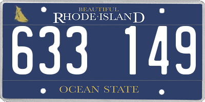 RI license plate 633149