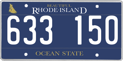 RI license plate 633150