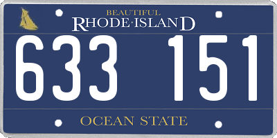 RI license plate 633151