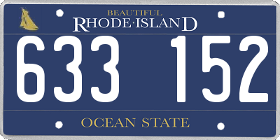 RI license plate 633152