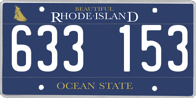 RI license plate 633153