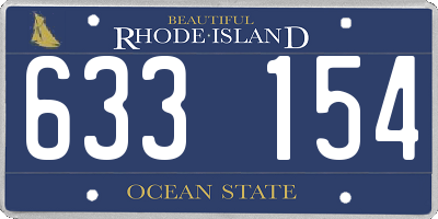 RI license plate 633154