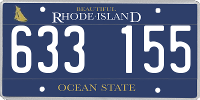 RI license plate 633155