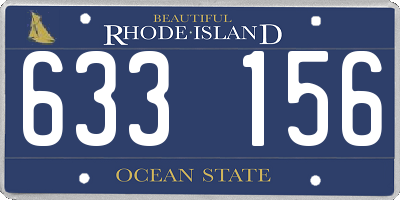 RI license plate 633156