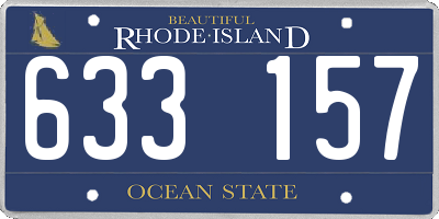 RI license plate 633157
