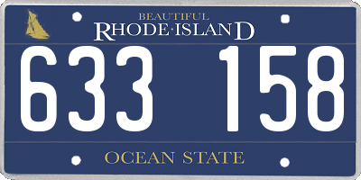 RI license plate 633158
